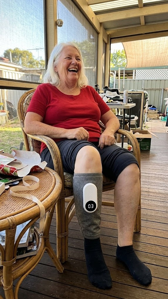 Amblewell CalfWave — Simon's mum with her CalfWave
