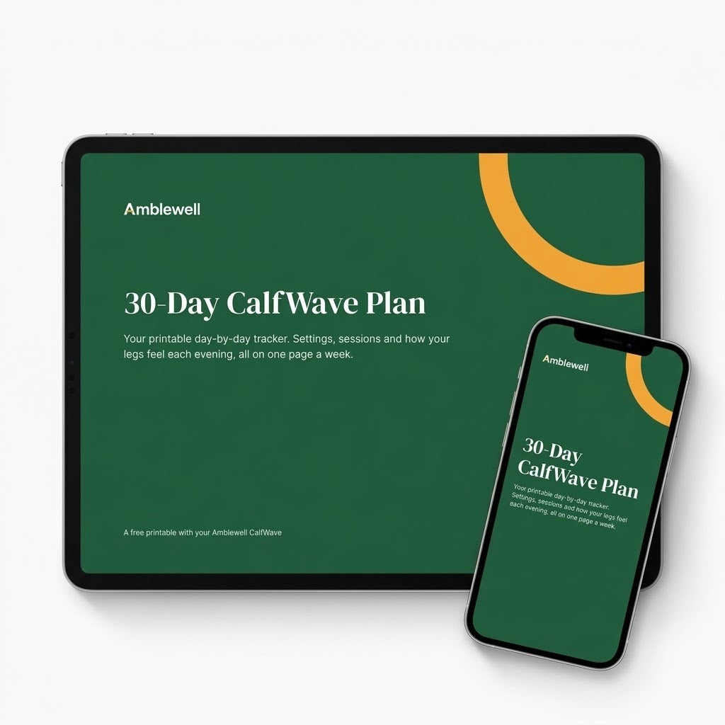 Amblewell CalfWave — 30-Day CalfWave Plan (printable tracker)